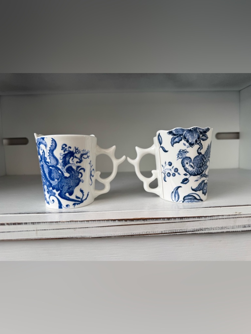 Seletti Hybrid Procopia Dragon Bird Mug Italy Pair 2 Mugs HTF